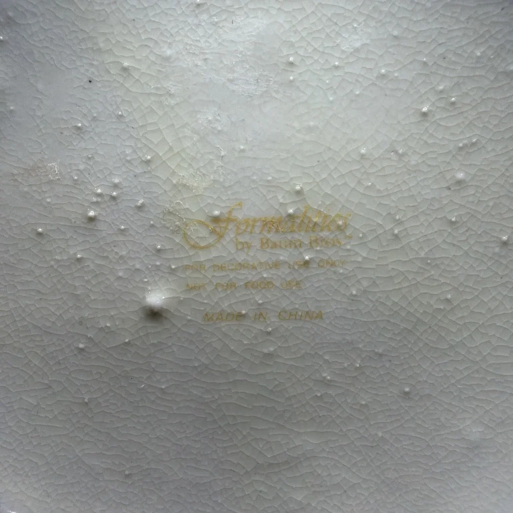 Vintage Formalities by Baum Bros Porcelain Hand Painted Vase Gold‎ Trim